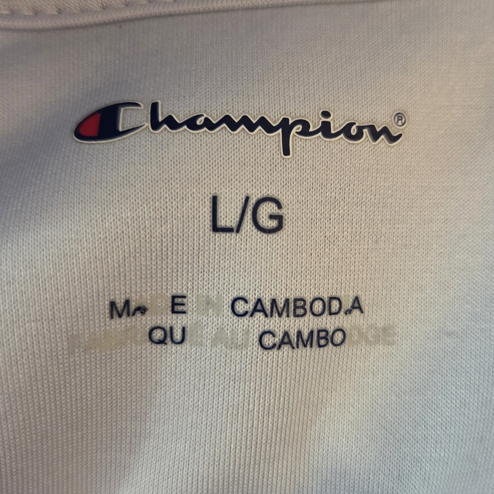 Champion Light Blue Quarter-Zip Pullover Size L - Picture 5 of 7
